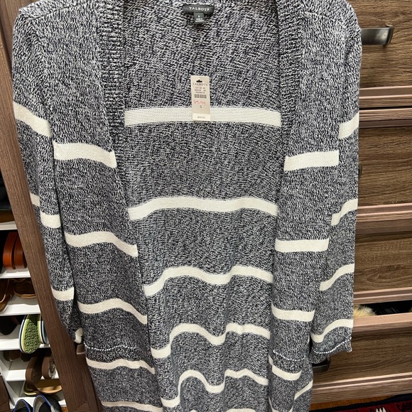 Talbots Sweaters - Talbots Black and White Cowl Neck Sweater